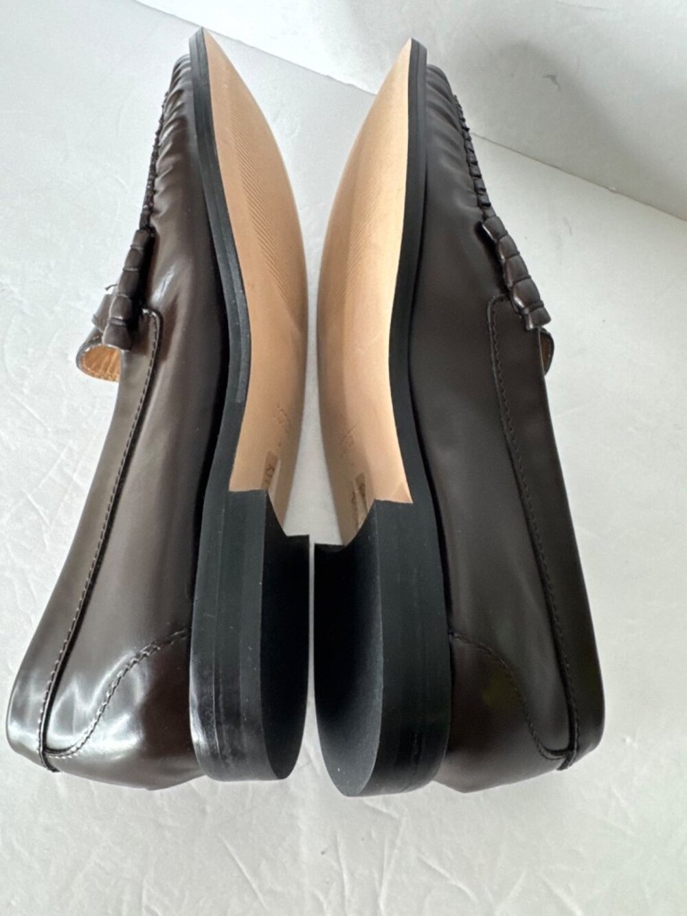 J Crew Classic Penny Loafers Winona Pizzolatto Leather in Berry Size 7 New - Picture 5 of 6
